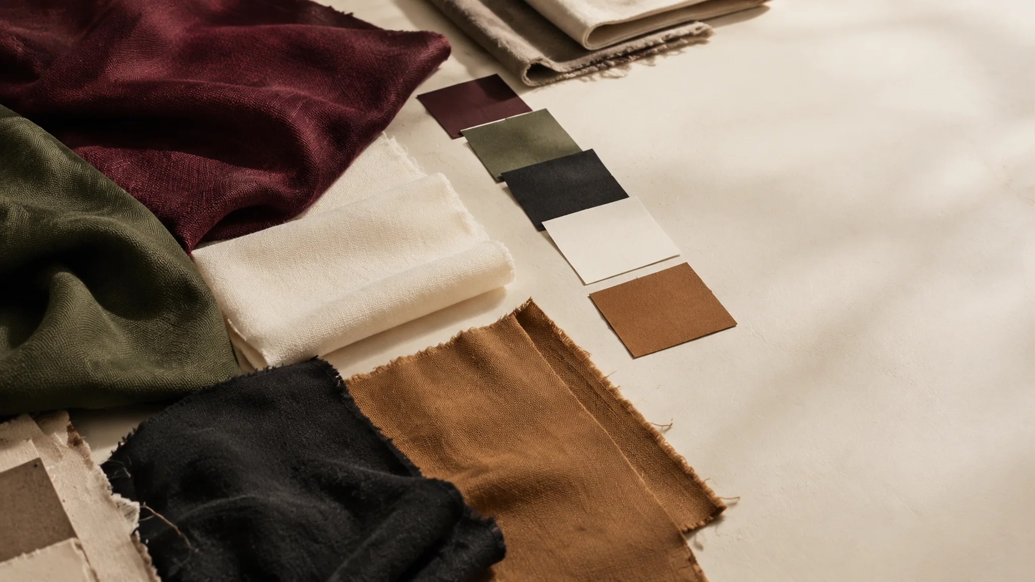 Coordinated textile colour samples