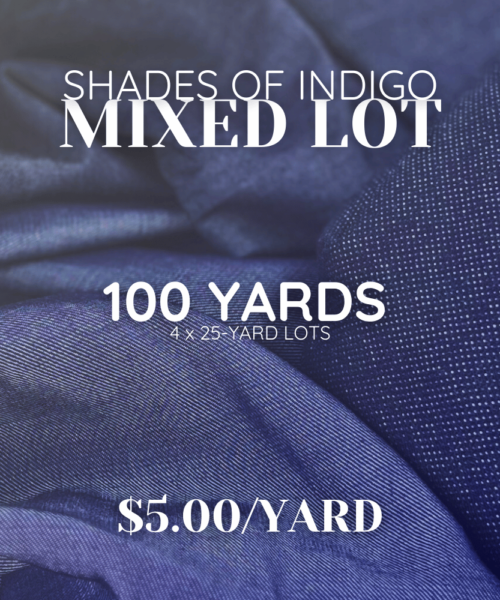 Shades of Indigo - 100-Yard Mixed Lot: 4 x 25-Yard Denim Lots - denim fabrics fabric by LongLing