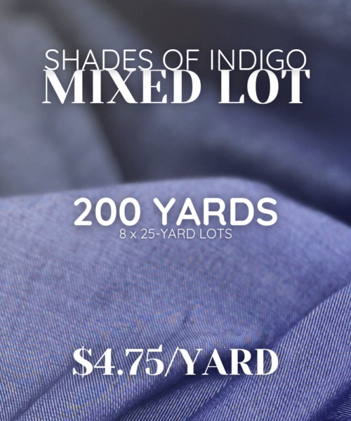 Shades of Indigo - 200-Yard Mixed Lot: 8 x 25-Yard Denim Lots - denim fabrics fabric by LongLing