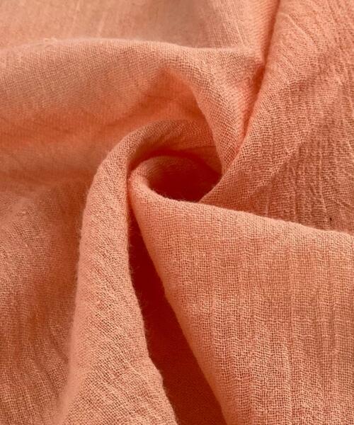 100% Cotton 50” Bubble Gauze - Coral | SKU 2815B #U98 - gauze fabrics fabric by LongLing