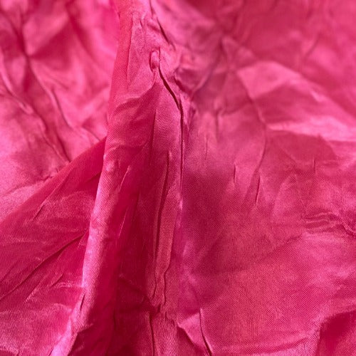 Hot Pink | Crush Satin - SKU 4200 #S120 - satin fabrics fabric by LongLing