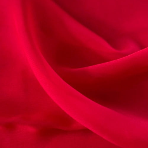 Polyester Chiffon - Red | SKU 4626B #U66 - satin fabrics fabric by LongLing