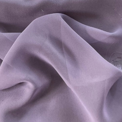 Polyester Chiffon - Lilac | SKU 4626D #U163 - satin fabrics fabric by LongLing
