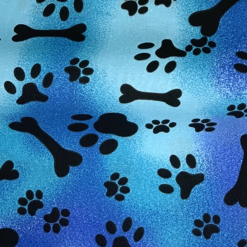 Blue Paws | Easycare Print - SKU 5824B #S17 - printed cotton fabrics fabric by LongLing