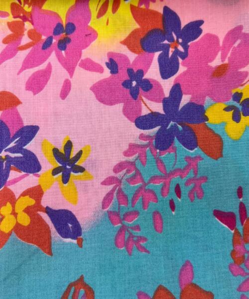 Multi Jacquard | Easycare Floral Print - SKU 5824C #S113 - printed cotton fabrics fabric by LongLing