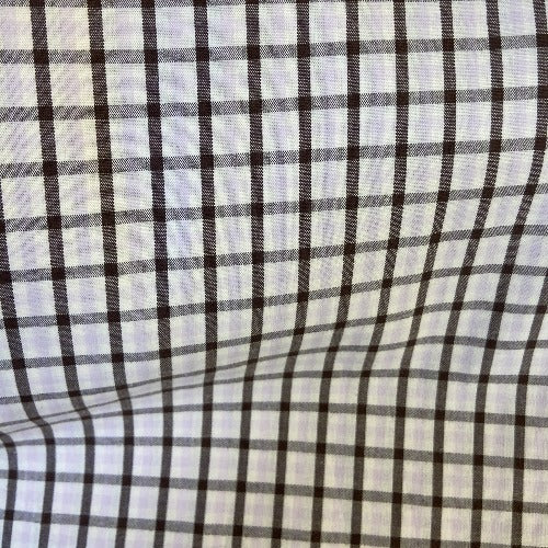 Yarn-Dye Plaid 100% Cotton Shirting - Brown & Lavender | SKU 5927A #S162 - shirting fabrics fabric by LongLing