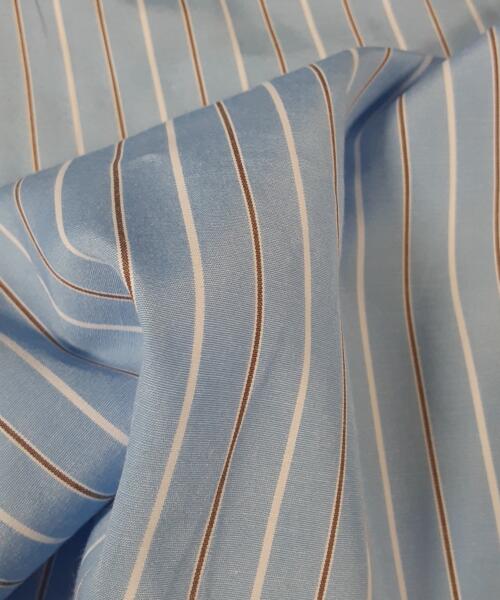 Blue | Newsroom Stripe Shirting - SKU 6654 #UB147 - shirting fabrics fabric by LongLing