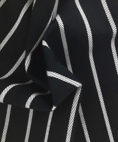 Black/White | Stripe Suiting - SKU 6687 #S1 - suiting fabrics fabric by LongLing