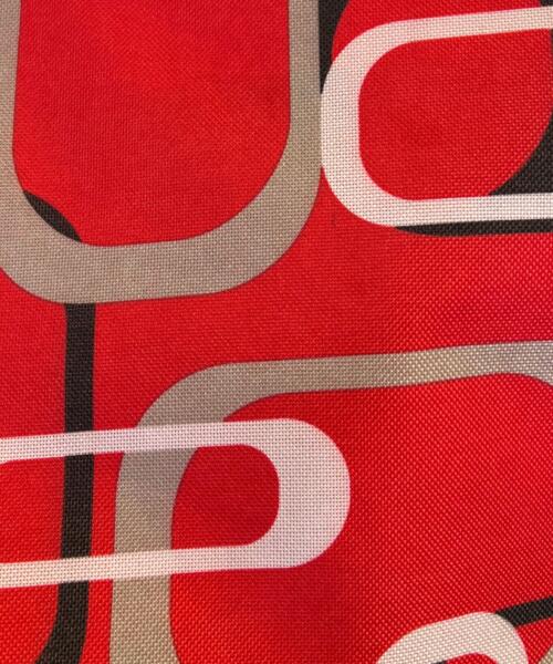 Pro Tuff Print Waterproof Canvas - Red Retro Print | SKU 6811P-E #U109-111 - outdoor fabrics fabric by LongLing