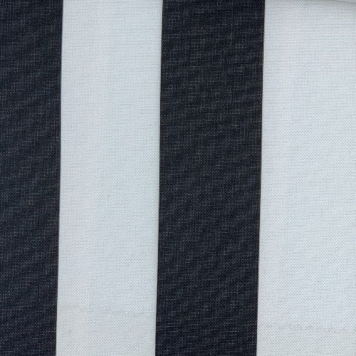 Pro Tuff Waterproof Canvas - Black & White Wide Stripe | SKU 6811P-F - outdoor fabrics fabric by LongLing