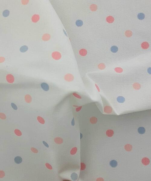 White | Pastel Polka Dot Children's Cotton Print - SKU 6821A #U164 - printed cotton fabrics fabric by LongLing