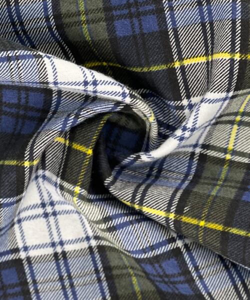 Navy/Hunter | 1-Inch Plaid Flannel Shirting Printed Woven - SKU 6915 #S27 - flannel fabrics fabric by LongLing