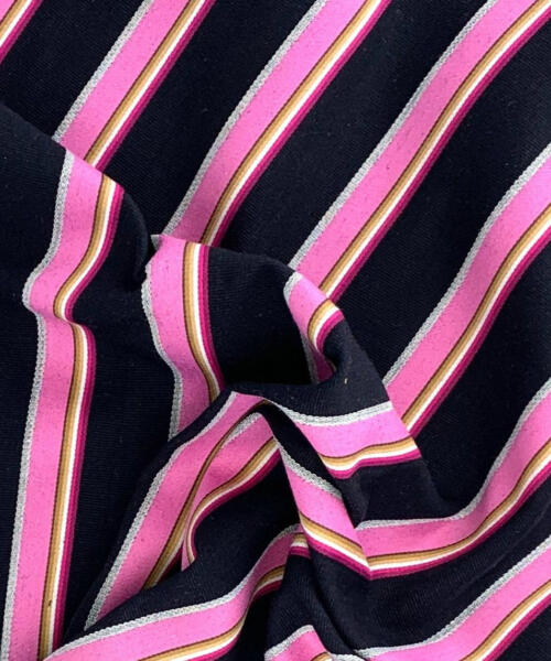 Bubblegum Pink | Japanese Stripe By Jambae Shirting - SKU 6946 #S/KK - shirting fabrics fabric by LongLing