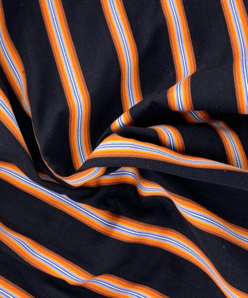 Orange | Japanese Stripe By Jambae Shirting - SKU 6946 #S156A - shirting fabrics fabric by LongLing