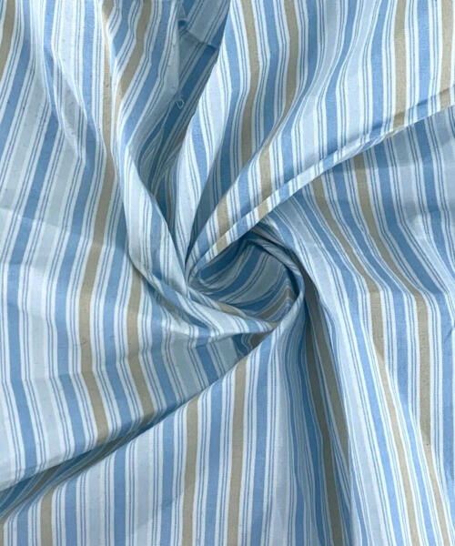 Blue Multi | Farmhouse Stripe Shirting - SKU 6963 #S182 - shirting fabrics fabric by LongLing