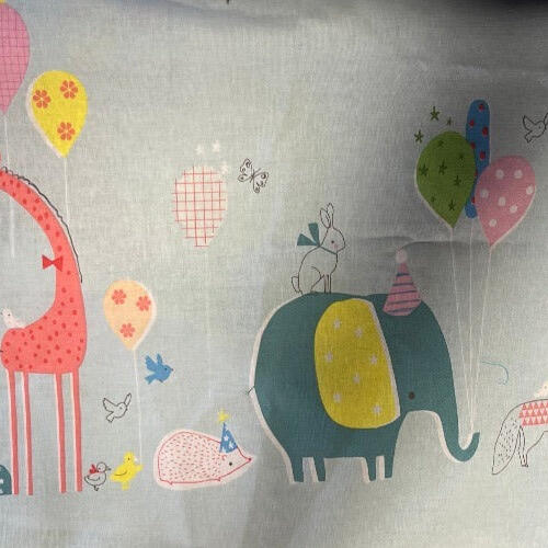 Birthday Animal Double Border Print By Lizzi MacKay - SKU 7042 #U176 - printed cotton fabrics fabric by LongLing