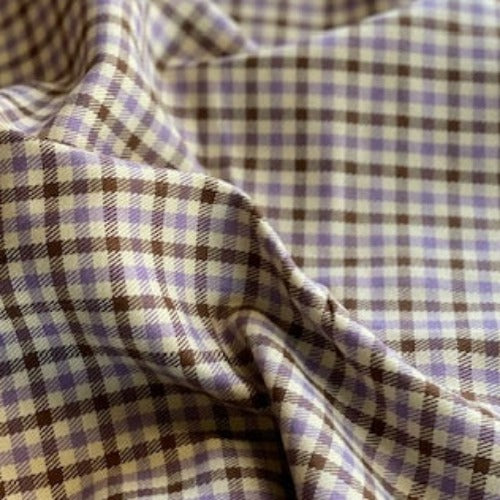 Brown/Lavender | Shirting Plaid - SKU 7087D #S190 - shirting fabrics fabric by LongLing