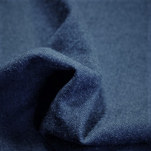 Navy Herringbone Wool Suiting | SKU 7101 #S164 - suiting fabrics fabric by LongLing