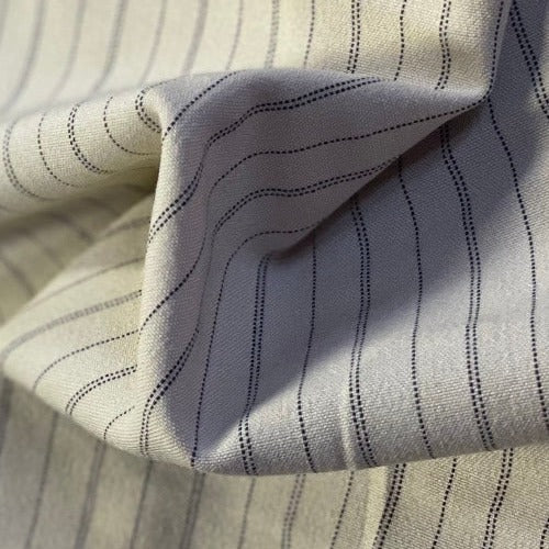 Champagne | Stripe Stretch Suiting Woven Fabric - SKU #7103A #S166 - suiting fabrics fabric by LongLing