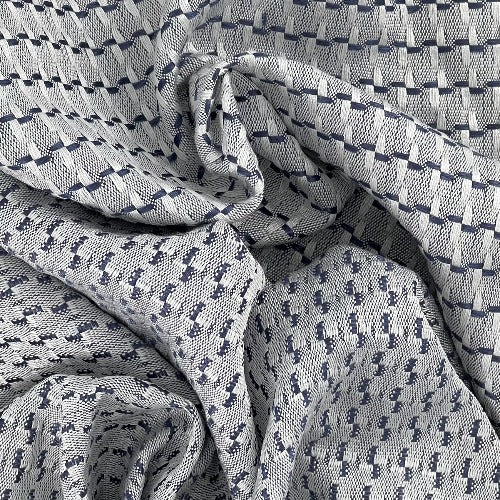 Navy/White | Reversible Jacquard Suiting - SKU 7188 #S/P - suiting fabrics fabric by LongLing