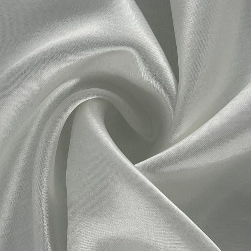 White Acetate/Polyester Mock-Silk Satin - SKU 7294 #U5 - satin fabrics fabric by LongLing