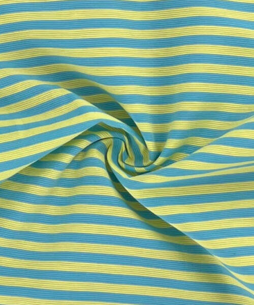 Faded Yellow/Blue | Striped Cotton Shirting - SKU 7311 #S821 - shirting fabrics fabric by LongLing