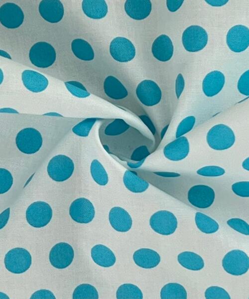 Aqua | Dot Print Cotton Woven (by Timeless Treasure) - SKU 7373A #S120 - printed cotton fabrics fabric by LongLing