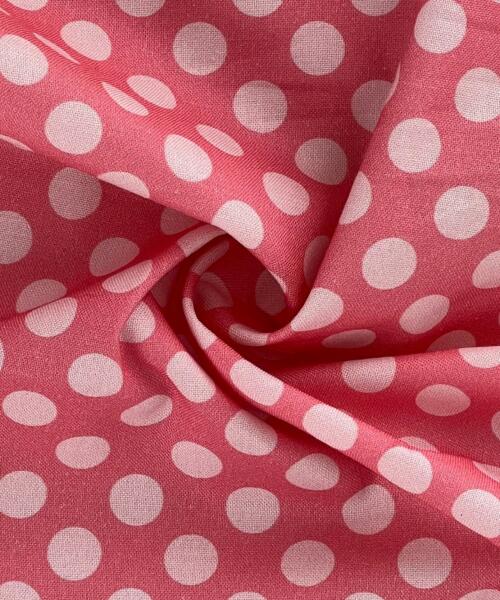 Coral | Dot Print Cotton Woven (Made for Bailey Boys) - SKU 7373B #S105 - printed cotton fabrics fabric by LongLing