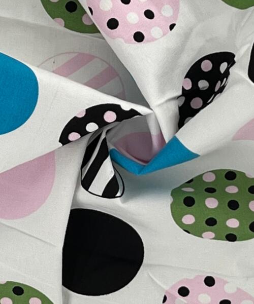 Pink/Multi | Dot Print Cotton Woven (Made for Bailey Boys) - SKU 7373B #S120 - printed cotton fabrics fabric by LongLing