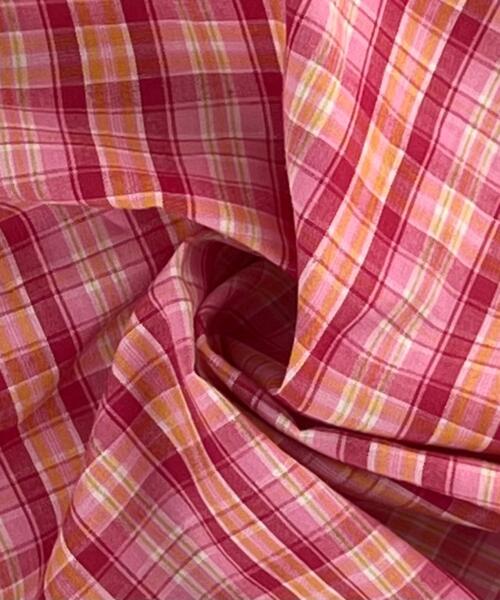 Pink/Orange | Yard Dye 100% Cotton Shirting (Made for Bailey Boys) - SKU 7376P #S40 - shirting fabrics fabric by LongLing