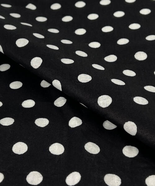 Black & White Dot Print 100% Quilting Cotton | SKU 7722 #U1 - printed cotton fabrics fabric by LongLing