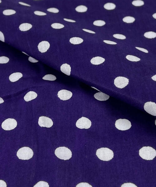 Purple & White Dot Print 100% Quilting Cotton | SKU 7722 #U1 - printed cotton fabrics fabric by LongLing