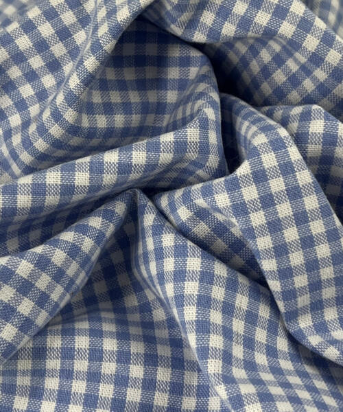 Sky 3/8" Gingham Check Shirting | SKU 7736 #U3 - shirting fabrics fabric by LongLing