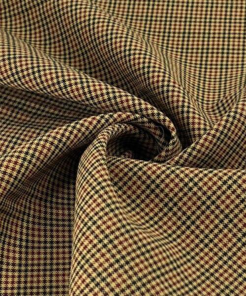 Micro Houndstooth Plaid Suiting - Mocha | SKU 7741 #U2 - suiting fabrics fabric by LongLing