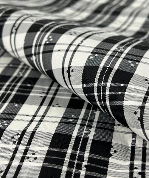 Dobby Plaid 100% Polyester Lining | SKU 7749 #U1 - lining fabrics fabric by LongLing