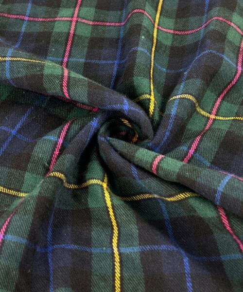Tartan Plaid Flannel Shirting - Hunter | SKU 7828 #S167 - flannel fabrics fabric by LongLing