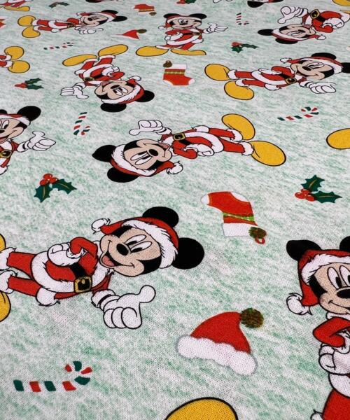 Disney Cotton Prints - Mickey Santa Mouse | SKU 7900 - printed cotton fabrics fabric by LongLing