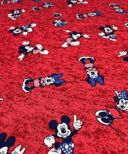 Disney Cotton Prints - Stars & Stripes Mickey & Minnie | SKU 7900 - printed cotton fabrics fabric by LongLing