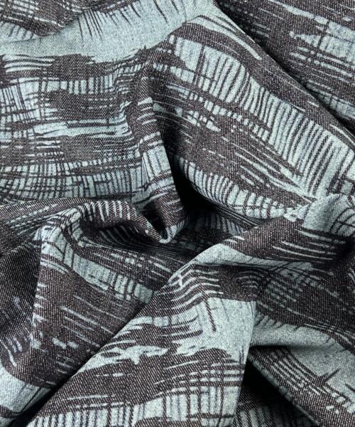 Abstract Woodgrain - Custom Laser Etched Stretch Denim - 10 Ounce Indigo | SKU 7913 - denim fabrics fabric by LongLing
