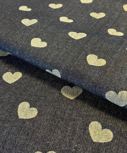 Love In The Air - Custom Laser Etched Denim - Medium Weight Dark Indigo | SKU 7913 - denim fabrics fabric by LongLing