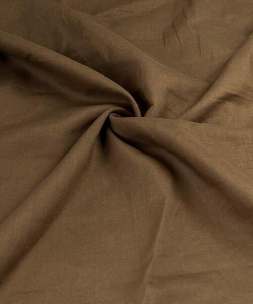 Heritage Linen - Premium Flax Linen/Cotton Blend - 3.5 Ounce Brown | SKU 8048A - linen fabrics fabric by LongLing