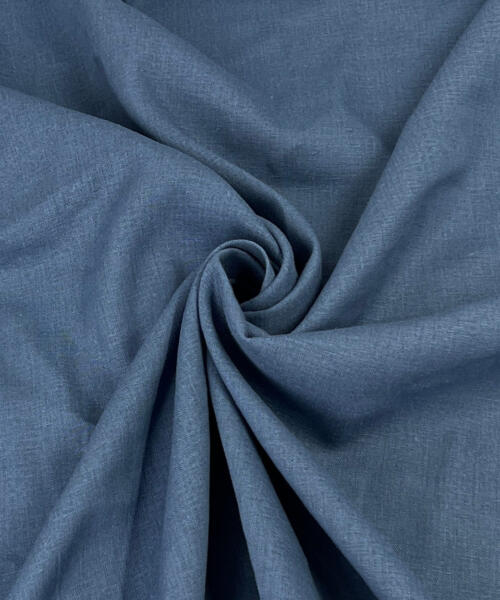 Heritage Linen - Premium Flax Linen/Cotton Blend - 4 Ounce Cobalt Blue | SKU 8048B - linen fabrics fabric by LongLing