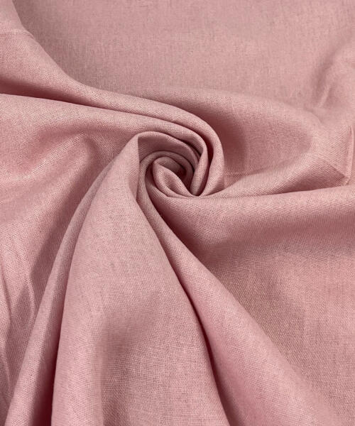 Heritage Linen - Premium Flax Linen/Cotton Blend - 5 Ounce Pink | SKU 8048C - linen fabrics fabric by LongLing