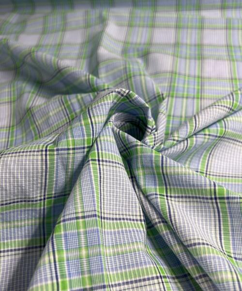 Green & Blue Plaid - 100% Cotton Yarn-Dye Shirting - SKU 8124 #S209 - shirting fabrics fabric by LongLing