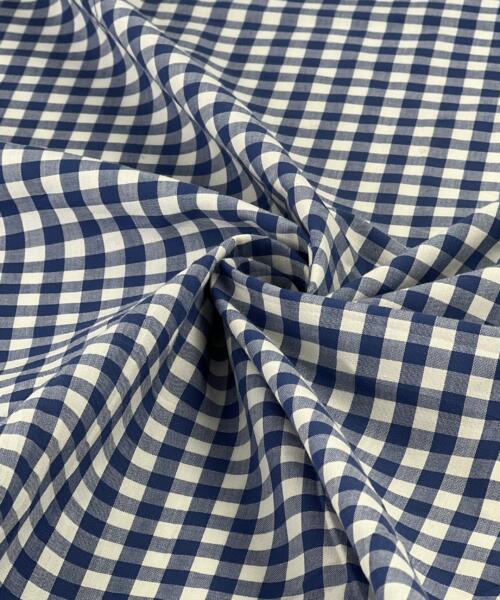 Royal & White 1/4" Gingham - 100% Cotton Yarn-Dye Shirting - SKU 8124B #S209 - shirting fabrics fabric by LongLing