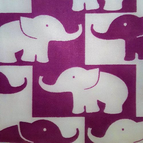 Purple Elephant | Polyester/Cotton Easy Care - SKU 9500B #U137 - printed cotton fabrics fabric by LongLing