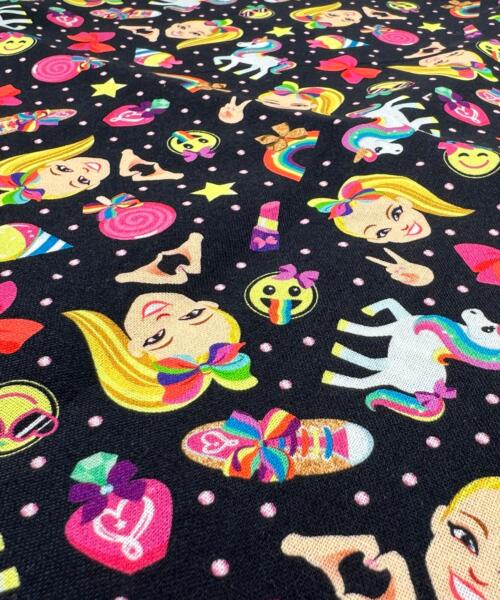 Disney Cotton Prints - JoJo Siwa/Kid in a Candy Store - Project-Ready Pieces - printed cotton fabrics fabric by LongLing