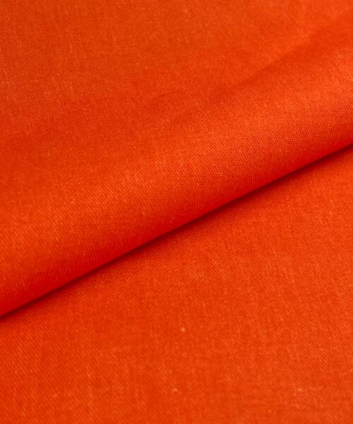 Cotton Rich Twill 7 Ounce - Safety Orange - 1 & 2 Yard Project Ready Pieces - twill fabrics fabric by LongLing
