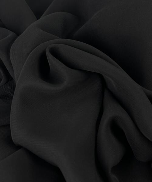 Black 100% Polyester Chiffon - Project Ready Pieces - satin fabrics fabric by LongLing