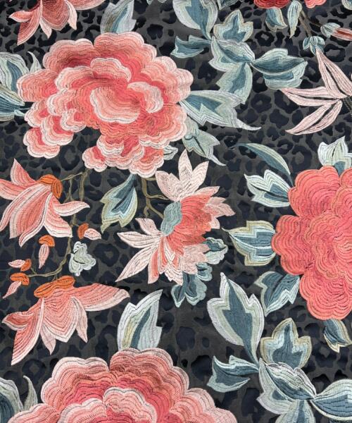 Laviana Fabric by ROMO (Temperley London Collection) - Viscose/Polyester Embroidered Drapery Fabric - linen fabrics fabric by LongLing